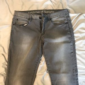 Gray articles of society jeans